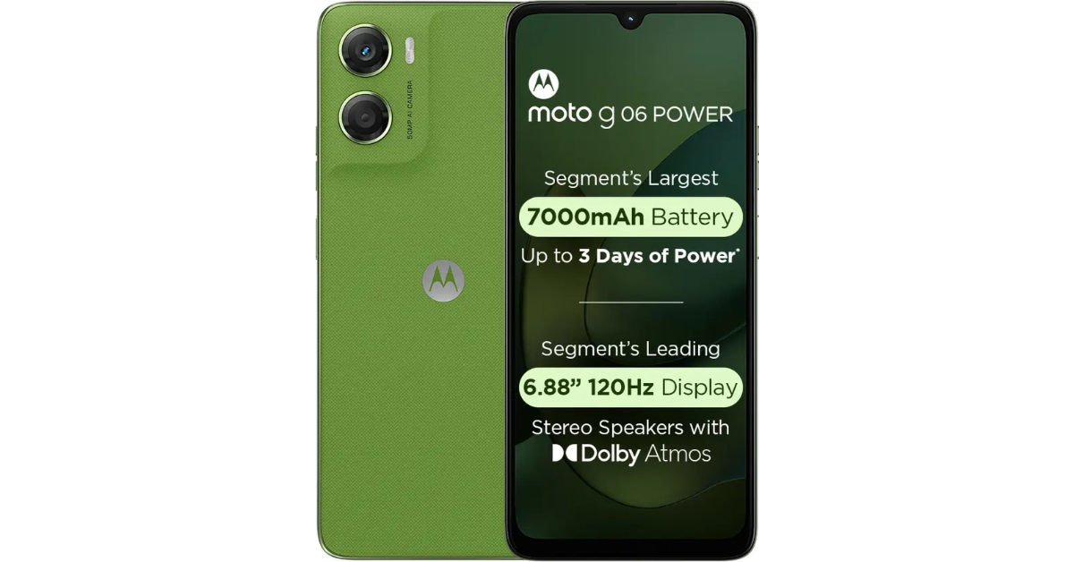 Moto G06 Power with 7,000mAh battery launched in India Top 10 Phones Under Rs 15,000 (September 2026)