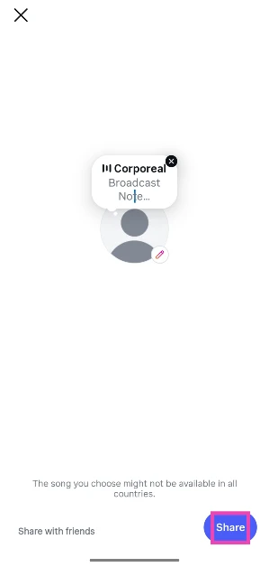 Step 7: Hit Share. How to share song lyrics from Spotify