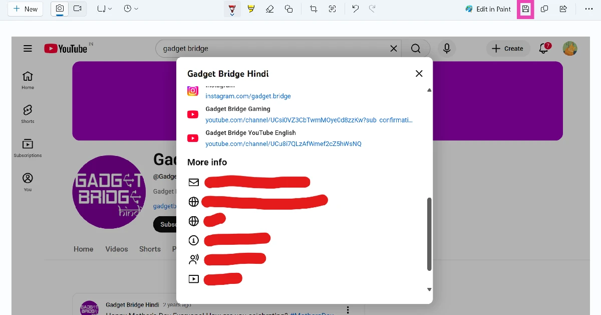 Step 5: Drag the cursor over the information you wish to redact. How to remove sensitive information from screenshots in Windows 11 windows snipping tool quick redact