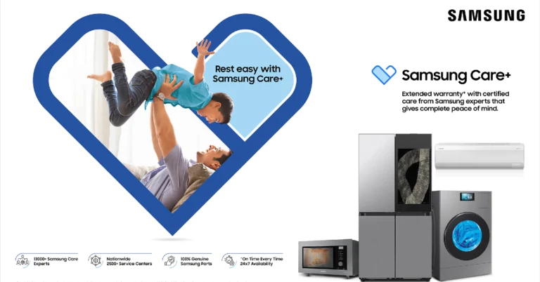 Samsung announced extended Samsung Care+ warranty plans for home appliances in India