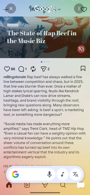 Step 2: Long-press the navigation bar to trigger Circle to Search. Top 7 Ways to Copy Instagram Comments and Captions on Android or iPhone (2024)