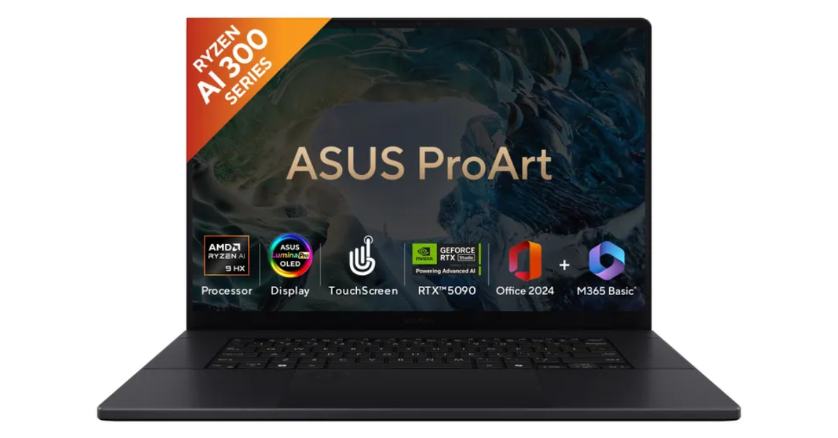 Asus ProArt P16 creator laptop with AMD Ryzen AI 9 HX 370 CPU launched in India