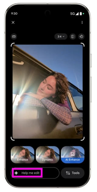 Step 5: Enter a text prompt or tap the mic icon to issue voice commands to the Magic Editor.
