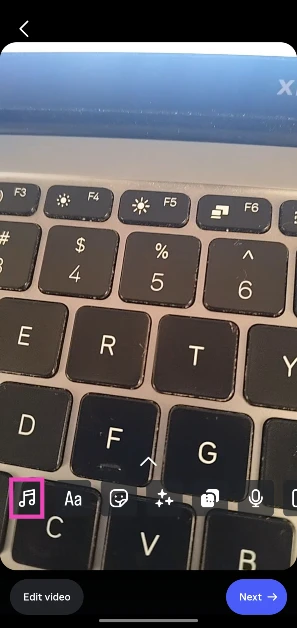 Step 4: Create your Reel and hit the music note icon. 9 ways to fix ‘Instagram Stories Music Not Working’