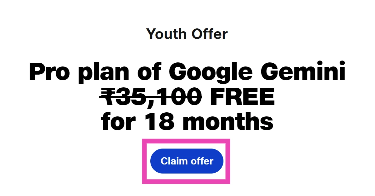 Step 2: Tap the Google Gemini offer banner at the top of the screen. Jio users can claim an 18-month Google AI Pro subscription for free: Here’s how