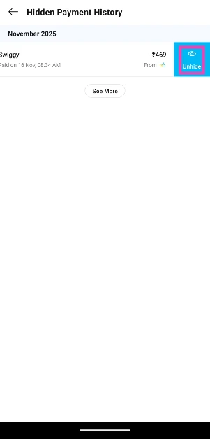 Step 7: Select Unhide.