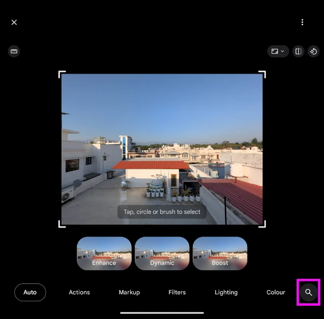Step 3: Hit the search icon in the bottom right corner of the screen.