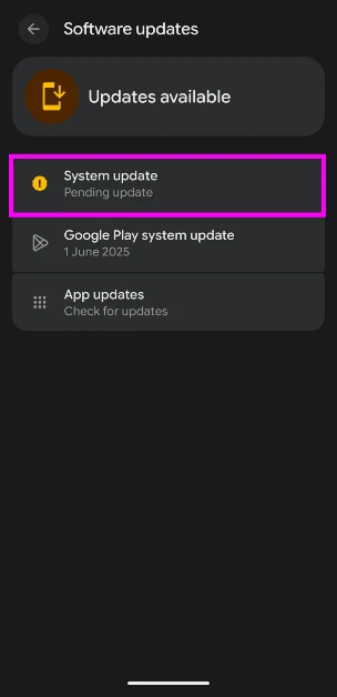 Step 4: Tap on System update. How to download Android 16 on Google Pixel