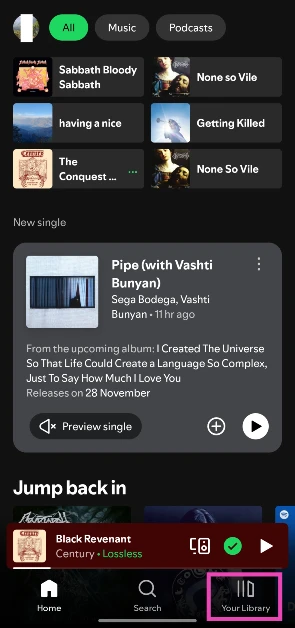 Step 2: Go to Your Library.