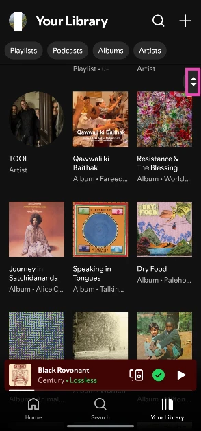 Step 3: Scroll to the bottom of the page. Use the scroll icon on the right to get there quickly.