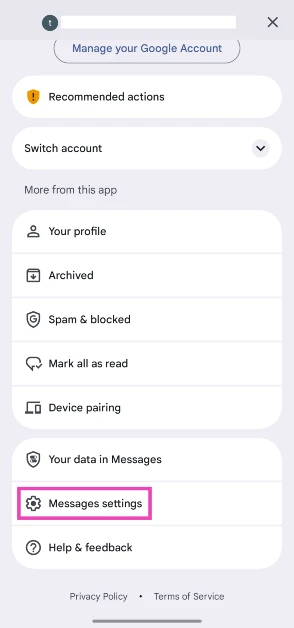 Step 3: Go to Messages settings. How to enable sensitive content warnings in Google Messages