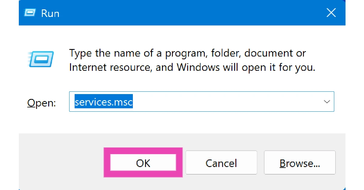 Step 1: Launch the Run box by pressing Windows + R.
