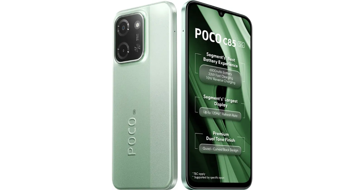Poco C85 5G with MediaTek Dimensity CPU debuts in India