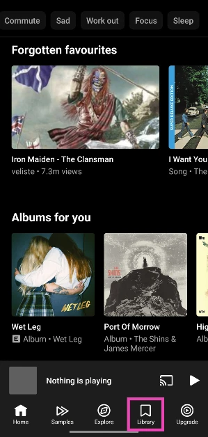 Step 2: Switch to the Library tab.