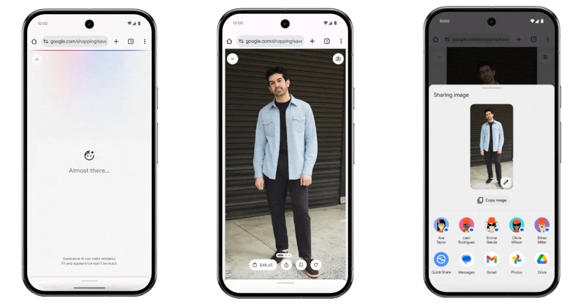 Step 6: Google will take some time to apply the changes. Once the image is rendered, you can save it or share it with your contacts.