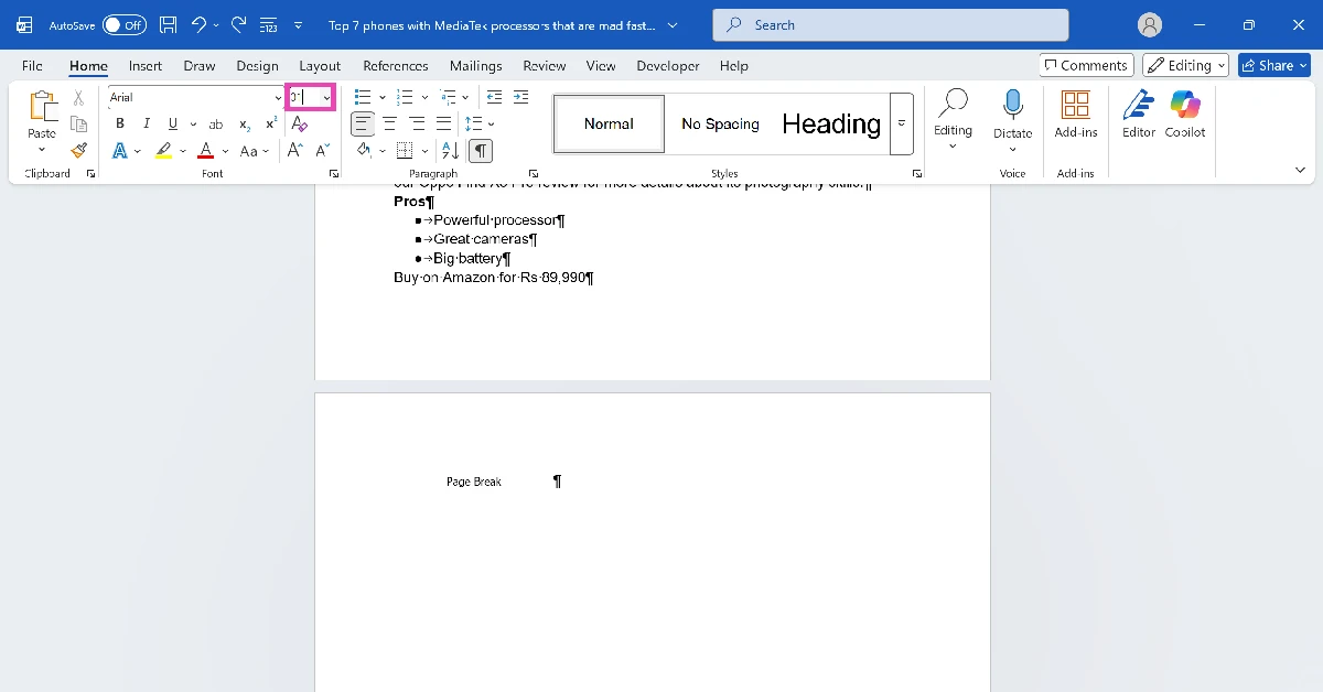 Step 4: Go to the font box and change the font size to 01. Top 3 ways to delete a page in Microsoft Word