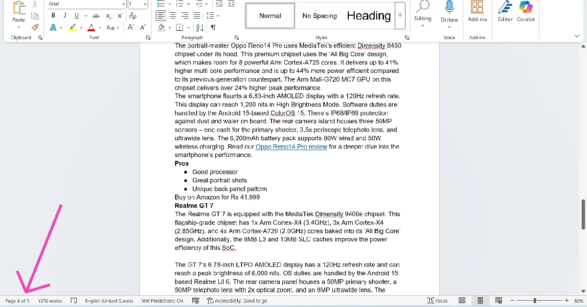 Step 2: Click the Page counter in the bottom left corner of the screen. This will reveal the navigation pane. Top 3 ways to delete a page in Microsoft Word
