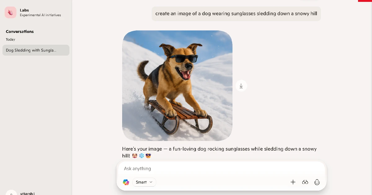 Copilot will start creating an image based on your prompt. This process will take a few seconds.