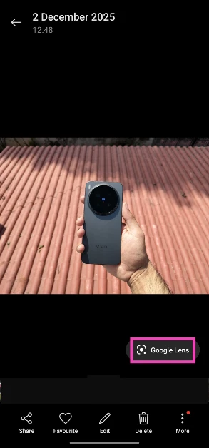 Step 2: Hit the Google Lens icon that pops up on the screen.