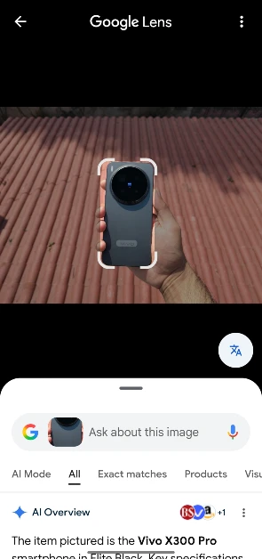 Step 3: Google Lens will reverse search the image and display the relevant results. Crop the image to focus on the subject, if the need arises.