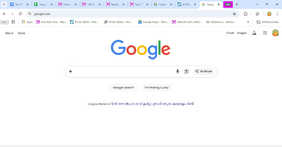 Step 3: Once the group is created, click its icon to hide the tab(s) in it.