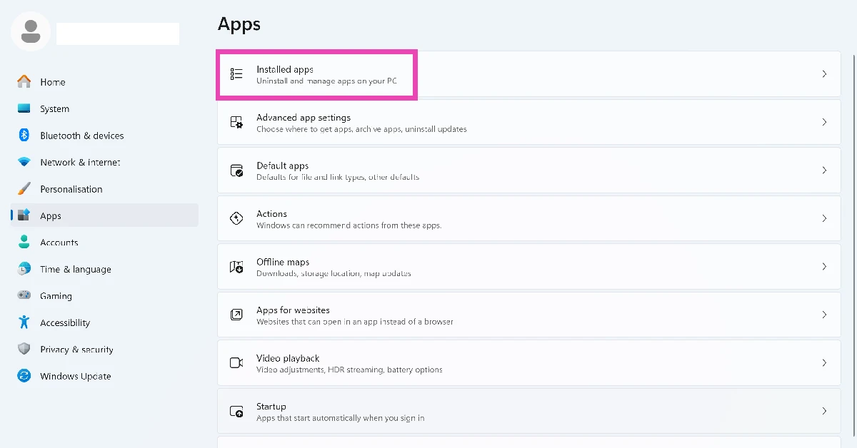 Select Installed apps. Microsoft Authenticator showing wrong location on your PC? Try these 5 fixes