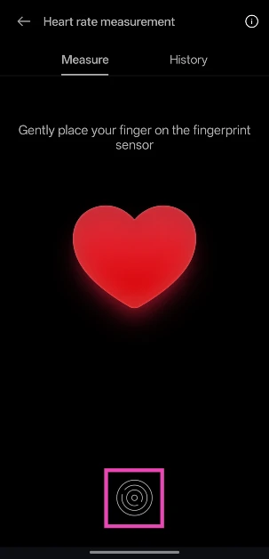 Place a finger on the optical fingerprint scanner.