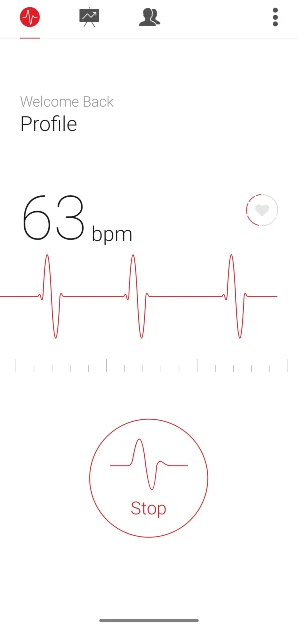 The app will take a few seconds to calculate your heart rate.
