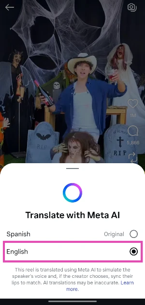 Select your preferred language.