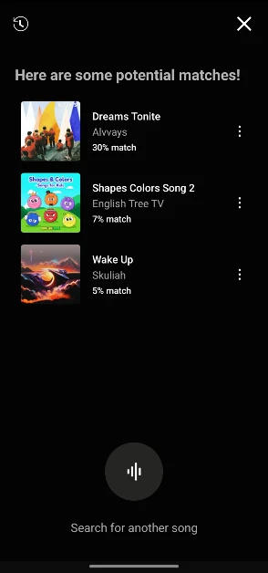 Step 5: Google’s AI algorithm will look up the song that matches the melody. The song title, along with the artist name, album name, and release year, will appear on the screen.
