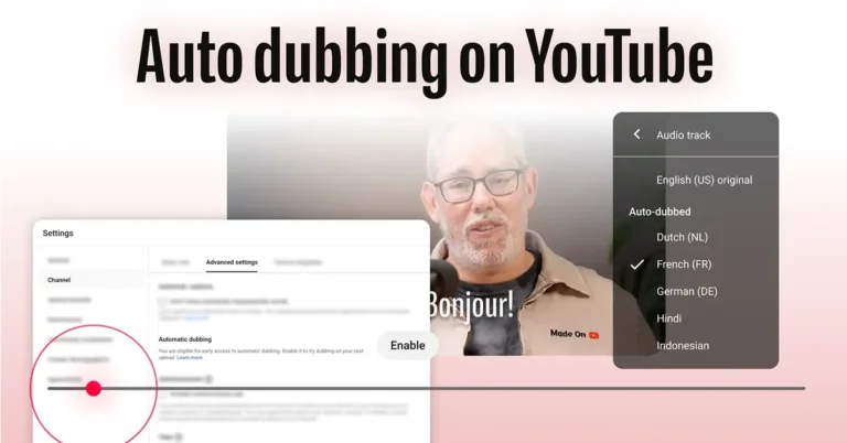 YouTube auto dubbing