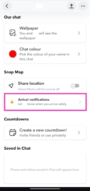 Tap on Arrival notifications.
