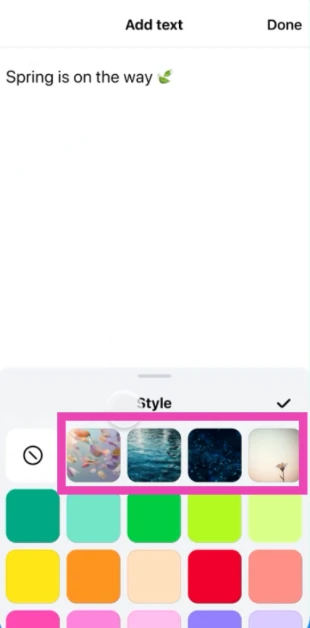 Select an animated backdrop from the list.