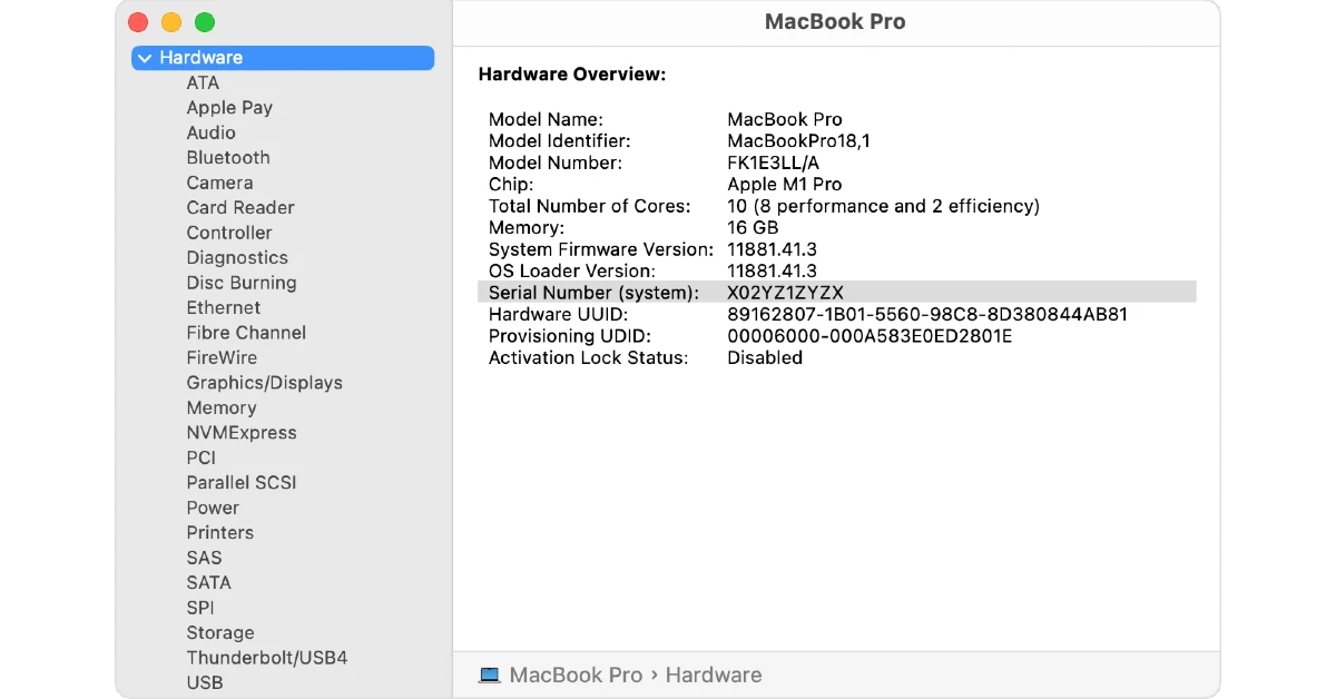 Find your MacBook's Serial Number from the System Information app Top 9 Ways to Find Your Laptop's Serial Number