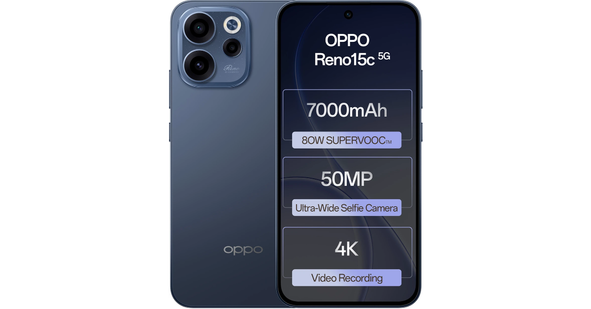 Oppo Reno 15C goes on sale in India: Pricing, Specs, and Offers