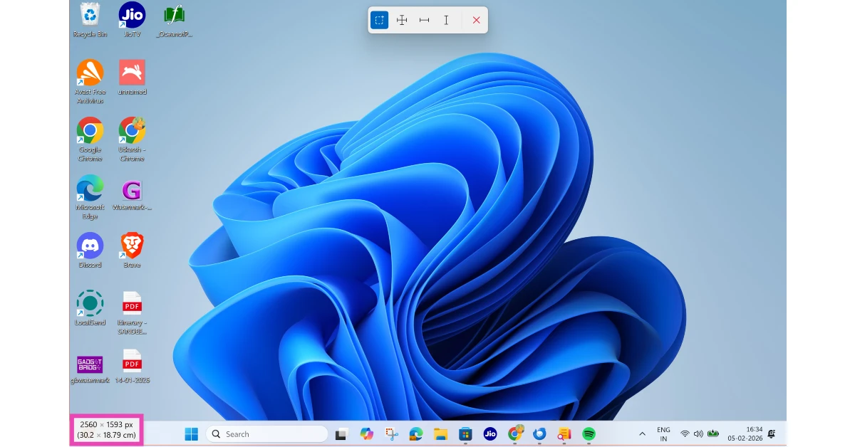 Step 5: Drag the cursor from one corner of the screen to the corner diagonally opposite to it. How to measure Monitor or Screen size? 4 quick ways