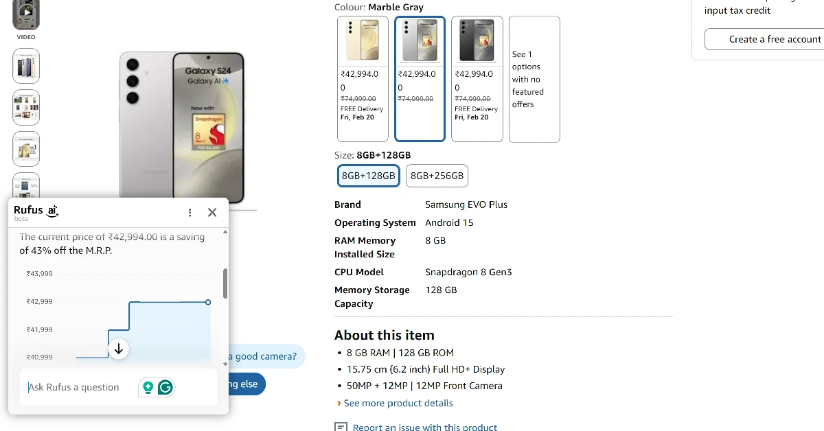 Step 4: Rufus will generate a graph showing the product's price history. Top 6 ways to track the price history of any Amazon product