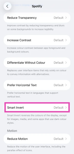 Tap on Smart Invert.