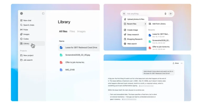 OpenAI introduced the Library option, which shows recently uploaded files automatically