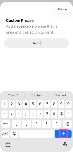 Step 6: Enter a command name. How to turn on the flashlight on iPhone without unlocking it: 4 best ways