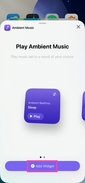 Scroll down and tap on Ambient Music. How to add the Ambient Music widget to your iPhone’s home page
