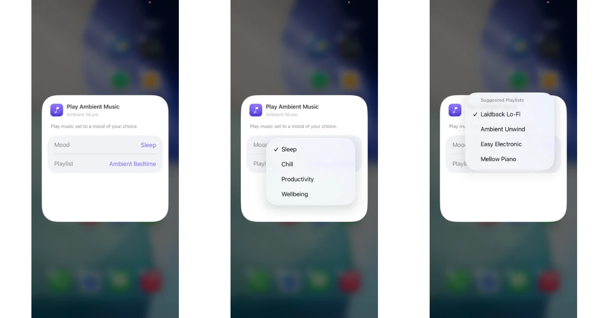 Choose your preferred Mood and Playlist. How to add the Ambient Music widget to your iPhone’s home page