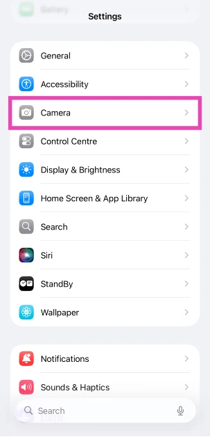 Scroll down and select Camera. How to Disable Audio Zoom on iPhone