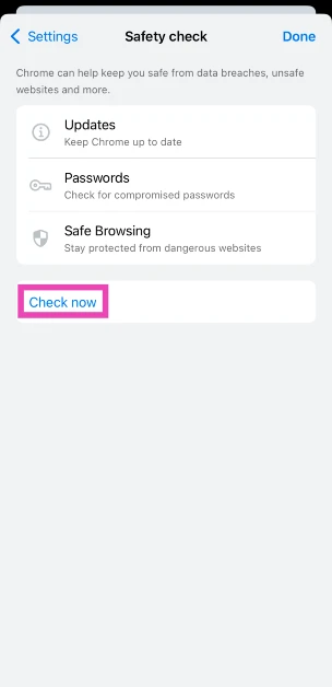 Step 5: Tap on Check Now.