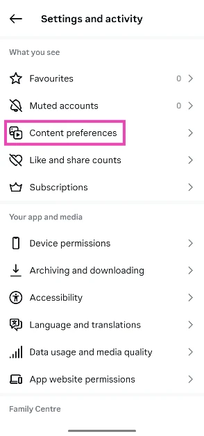Scroll down and tap on Content preferences. 2 ways to hide activity bubbles on Instagram