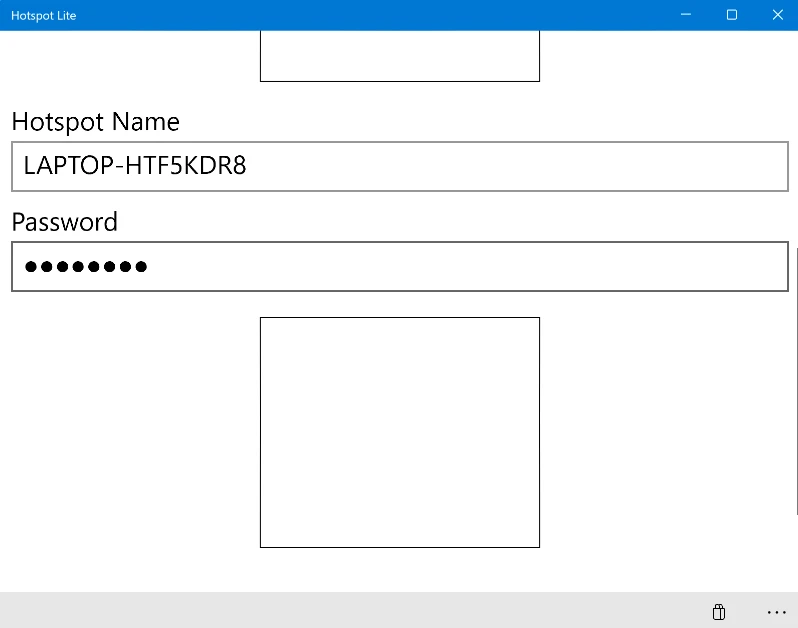 Step 2: Launch the app and set up the hotspot name and password.
