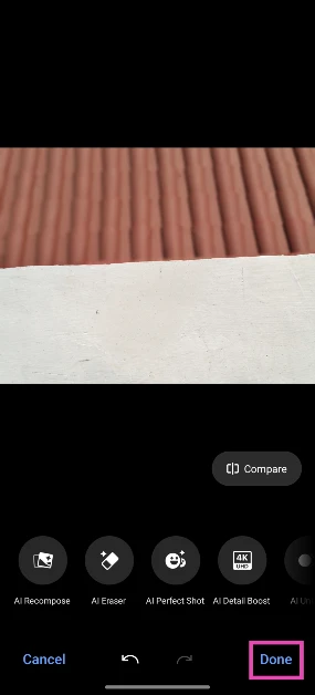 Step 8: If you’re satisfied with the result, hit Done. How to use the AI Eraser on OnePlus smartphones?