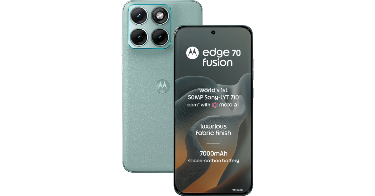 Motorola Edge 70 Fusion with a 7,000mAh battery launched in India