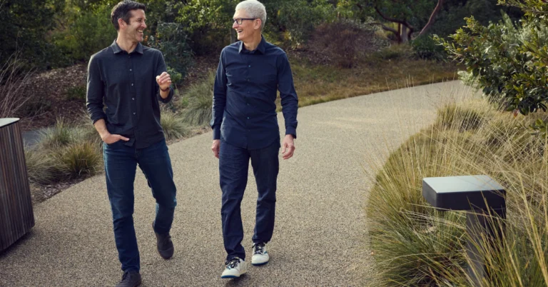 Tim Cook with new Apple CEO John Ternus