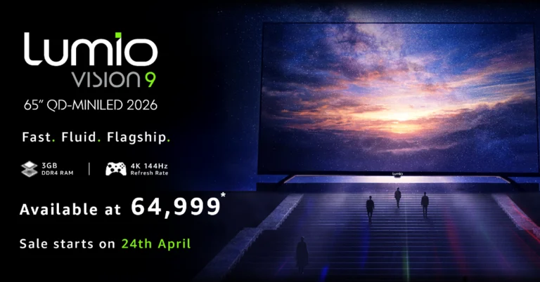 Lumio Vision 9 (2026) QD MiniLED with 144Hz refresh rate launched in India